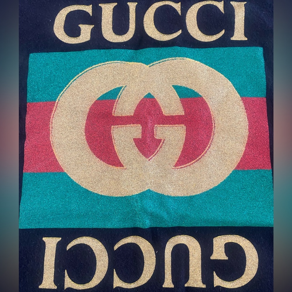 Authentic, RARE Gucci tshirt - glitter logo! - Picture 2 of 4